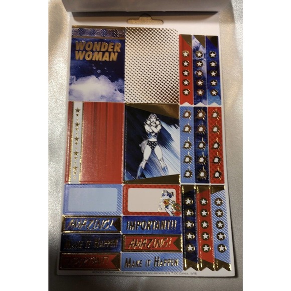 Wonder Woman Stickers Paper House Life Organized 100 Pieces NEW - Picture 5 of 7